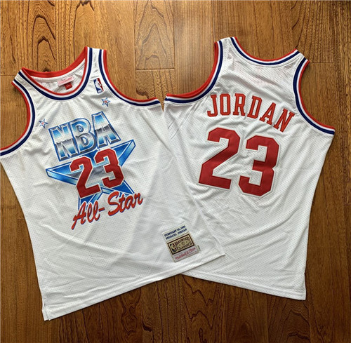 Bulls 23 Michael Jordan White 1981 All-Star Hardwood Classics Jersey