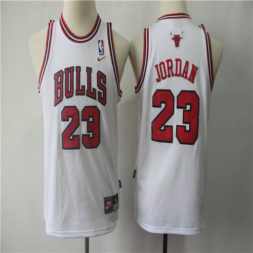 Bulls 23 Michael Jordan White Youth Throwback Nike Swingman Jersey