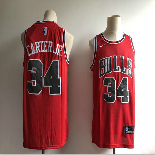 Bulls 34 Wendell Carter Jr. Red Nike Swingman Jersey