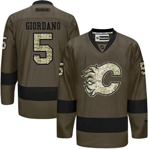 Calgary Flames 5 Mark Giordano Green Salute to Service NHL Jersey