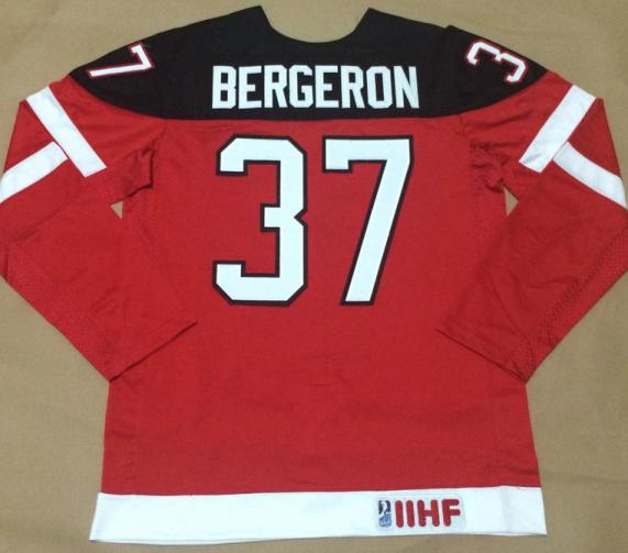 Canada Olympic 100th Anniversary 37 Patrice Bergeron Red Hockey Jerseys