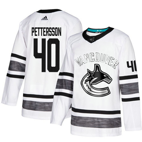 Canucks #40 Elias Pettersson White Authentic 2019 All-Star Stitched Hockey Jersey