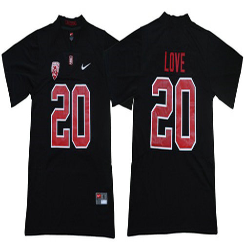 Cardinal #20 Bryce Love Black Limited Stitched NCAA Jersey