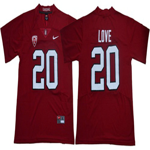 Cardinal #20 Bryce Love Red Limited Stitched NCAA Jersey