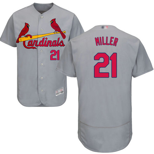 Cardinals #21 Andrew Miller Grey Flexbase Authentic Collection Stitched Baseball Jersey