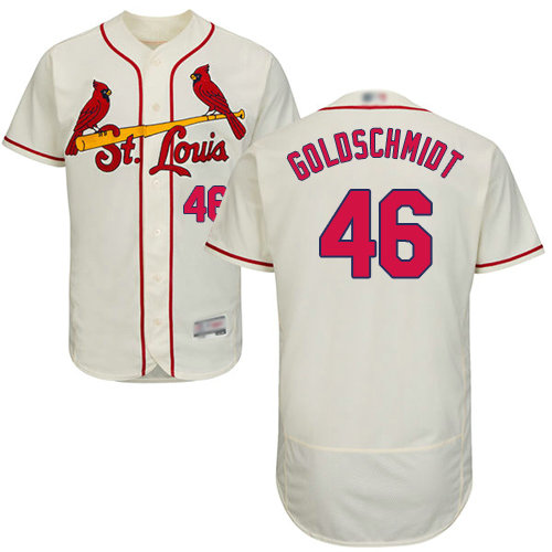 Cardinals #46 Paul Goldschmidt Cream Flexbase Authentic Collection Stitched Baseball Jersey