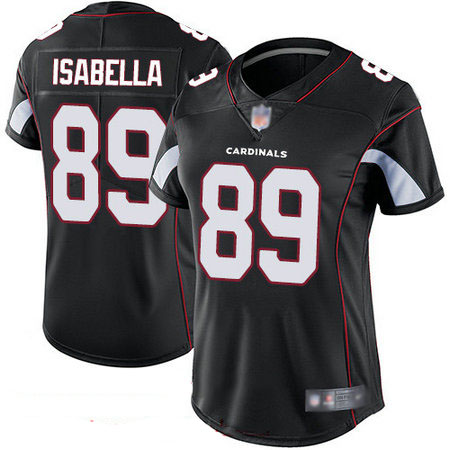 Cardinals #89 Andy Isabella Black Alternate Women's Stitched Football Vapor Untouchable Limited Jersey
