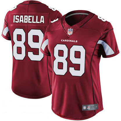 Cardinals #89 Andy Isabella Red Team Color Women's Stitched Football Vapor Untouchable Limited Jersey