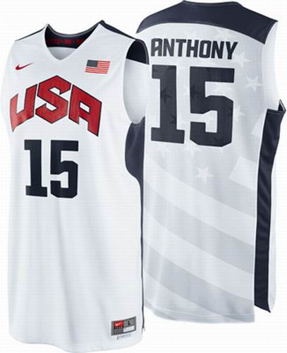 Carmelo Anthony 2012 USA Basketball white Jersey
