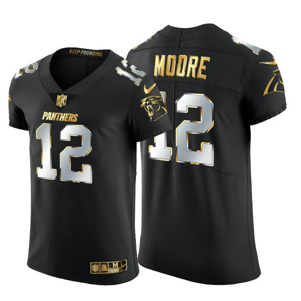 Carolina Panthers #12 DJ Moore Men's Nike Black Edition Vapor Untouchable Elite NFL Jersey
