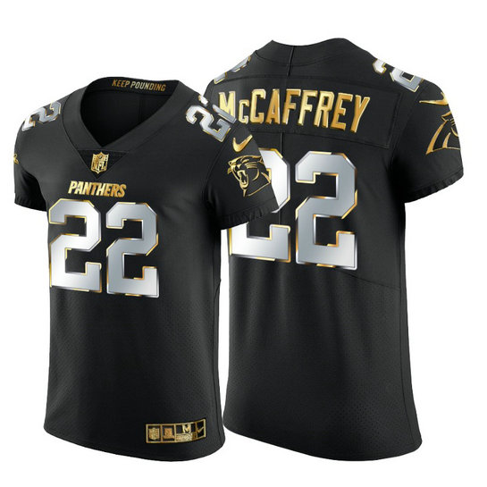 Carolina Panthers #22 Christian McCaffrey Men's Nike Black Edition Vapor Untouchable Elite NFL Jersey