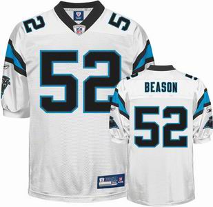 Carolina Panthers 52 Jon Beason white Jersey