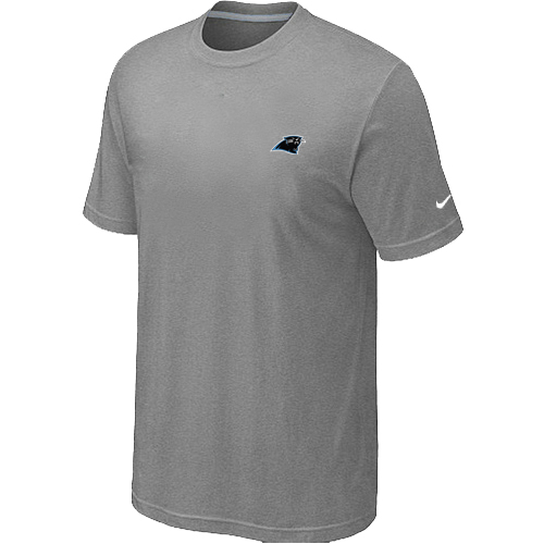 Carolina Panthers Chest embroidered logo T-Shirt Grey