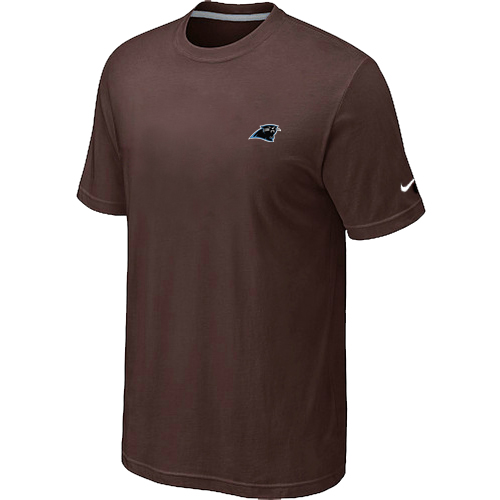 Carolina Panthers Chest embroidered logo T-Shirt brown