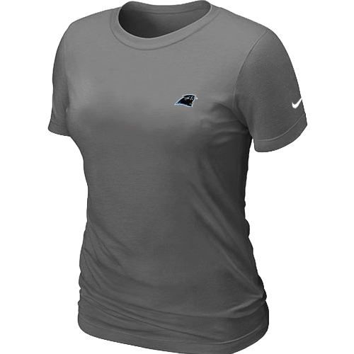 Carolina Panthers Chest embroidered logo women's T-Shirt D.Grey