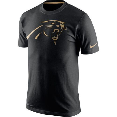 Carolina Panthers Nike Black Championship Drive Gold Collection Performance T-Shirt