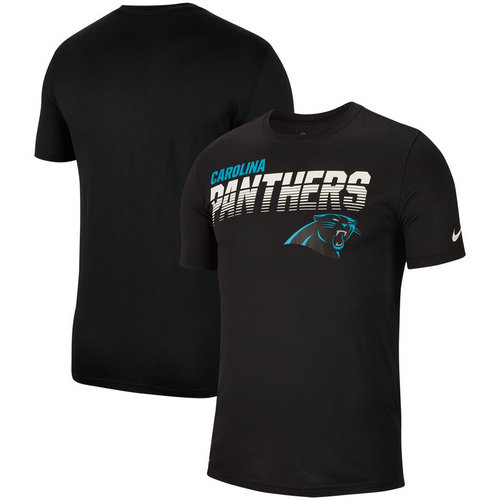 Carolina Panthers Nike Sideline Line Of Scrimmage Legend Performance T-Shirt Black