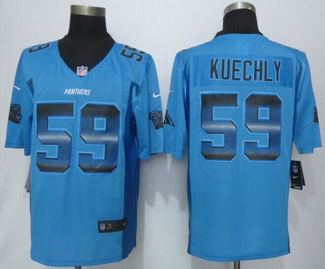 Carolina Panthers Panthers 59 Luke Kuechly Pro Line Blue Fashion Strobe 2015 New Nike Jersey