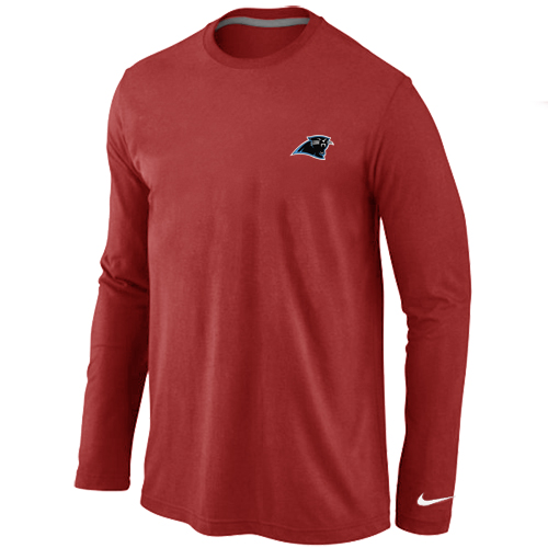 Carolina Panthers Sideline Legend Authentic Logo Long Sleeve T-Shirt  RED