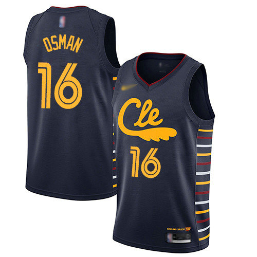 Cavaliers #16 Cedi Osman Navy Basketball Swingman City Edition 2019 20 Jersey