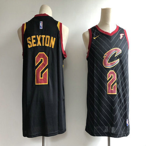 Cavaliers 2 Collin Sexton Black Nike Swingman Jersey