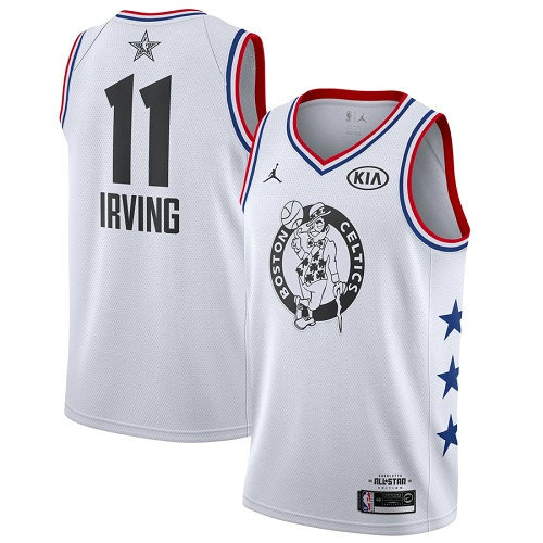 Celtics #11 Kyrie Irving White Basketball Jordan Swingman 2019 All-Star Game Jersey