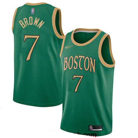 Celtics #7 Jaylen Brown Green Basketball Swingman City Edition 2019 20 Jersey
