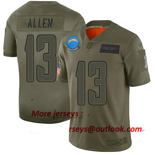 Chargers #13 Keenan Allen Camo Men's Stitched Football Limited 2019 Salute To Service Jersey