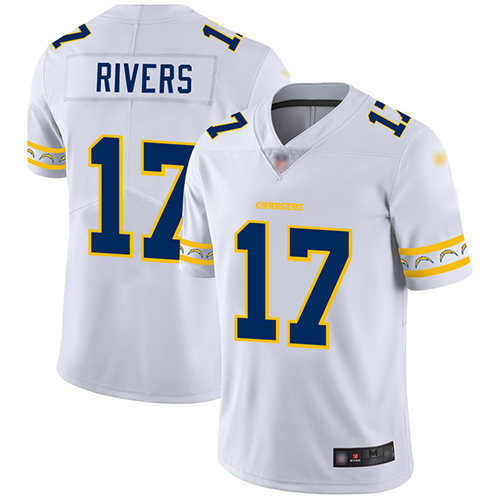 Chargers #17 Philip Rivers White Men's Stitched Football Limited Team Logo Fashion Jersey