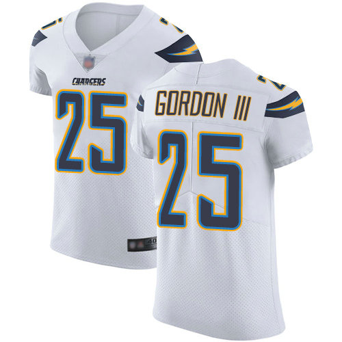 Chargers #25 Melvin Gordon III White Men's Stitched Football Vapor Untouchable Elite Jersey