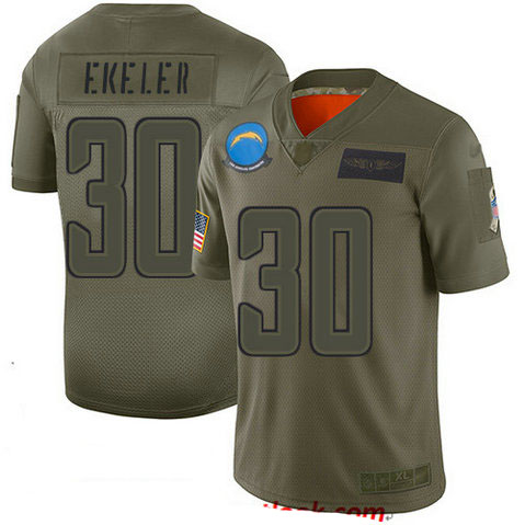 Chargers #30 Austin Ekeler Camo Men's Stitched Football Limited 2019 Salute To Service Jersey