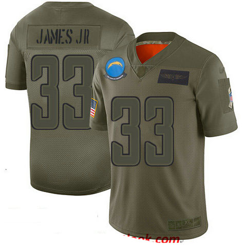 Chargers #33 Derwin James Jr Camo Men's Stitched Football Limited 2019 Salute To Service Jersey