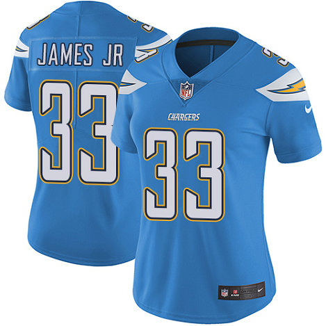 Chargers #33 Derwin James Jr Electric Blue Alternate Women's Stitched Football Vapor Untouchable Limited Jersey