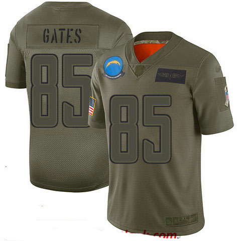 Chargers #85 Antonio Gates Camo Men's Stitched Football Limited 2019 Salute To Service Jersey