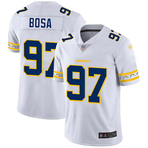 Chargers #97 Joey Bosa White Men's Stitched Football Limited Team Logo Fashion Jersey