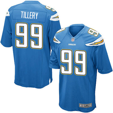 Chargers #99 Jerry Tillery Electric Blue Alternate Youth Stitched Football Elite Jersey