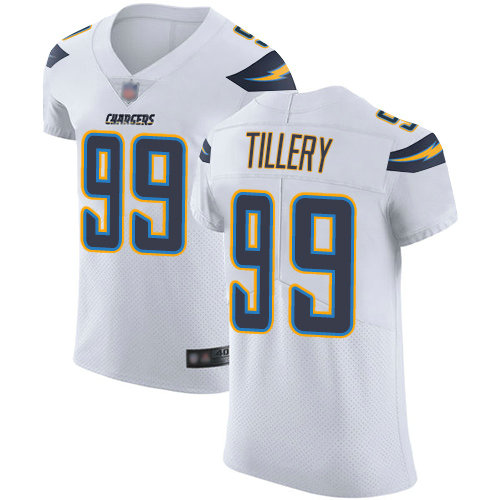Chargers #99 Jerry Tillery White Men's Stitched Football Vapor Untouchable Elite Jersey