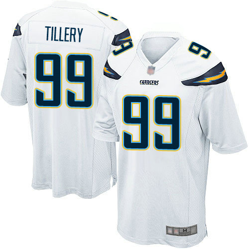 Chargers #99 Jerry Tillery White Youth Stitched Football Elite Jersey