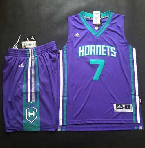 Charlotte Hornets 7 Jeremy Lin Purple A Set NBA Jersey