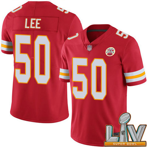 Cheap Super Bowl LV 2021 Men Kansas City Chiefs 50 Lee Darron Red Team Color Vapor Untouchable Limited Player Nike NFL Jersey