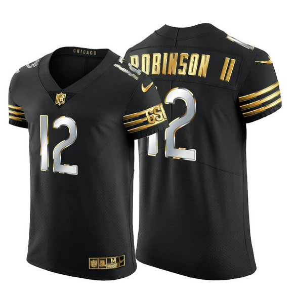 Chicago Bears #12 Allen Robinson Men's Nike Black Edition Vapor Untouchable Elite NFL Jersey