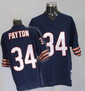 Chicago Bears #34 Walter Payton Premier Throwback Team blue Color mitchellandness Jersey