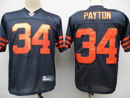 Chicago Bears #34 Walter Payton jersey blue orange number