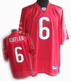 Chicago Bears #6 Jay Cutler Red QB Practice Jersey