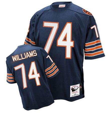 Chicago Bears #74 Chris Williams mitchelland blue