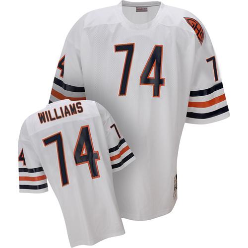 Chicago Bears #74 Chris Williams mitchelland white