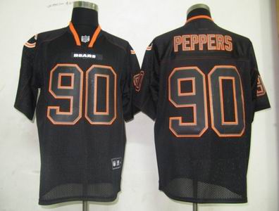 Chicago Bears #90 Julius Peppers Lights Out BLACK Jerseys