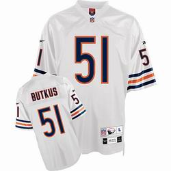 Chicago Bears 51# BUTKUS white throwback jerseys