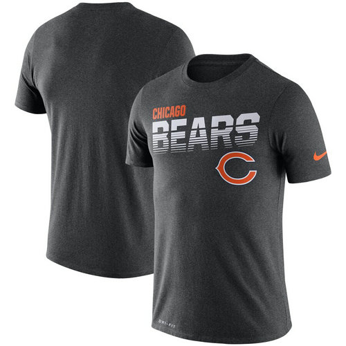 Chicago Bears Nike Sideline Line Of Scrimmage Legend Performance T-Shirt Heathered Gray