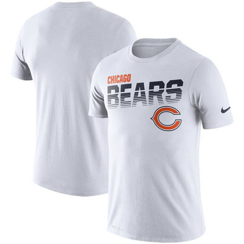 Chicago Bears Nike Sideline Line Of Scrimmage Legend Performance T-Shirt White